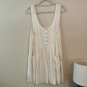 White linen dress from Urban Outfitters